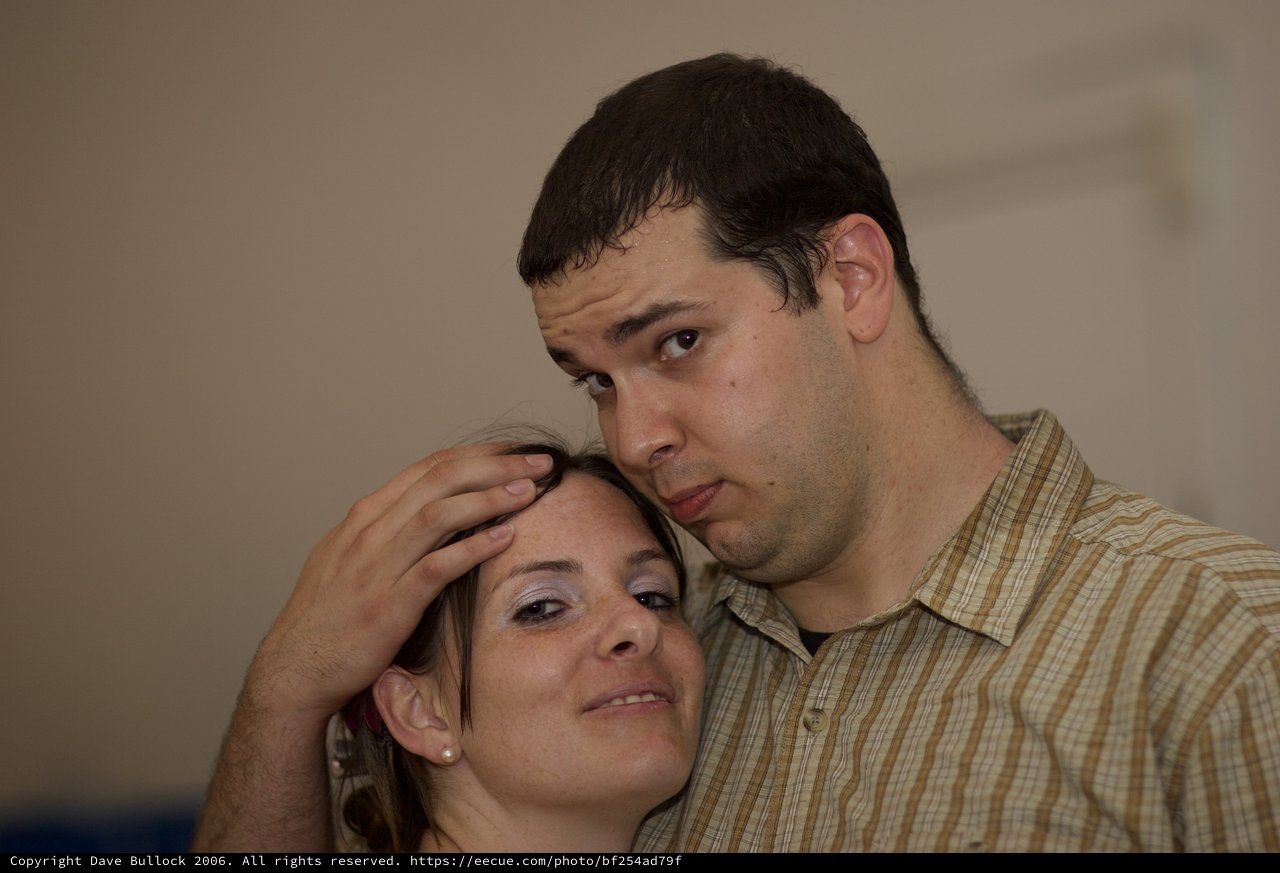 Tender Moment of Comfort Between Two People