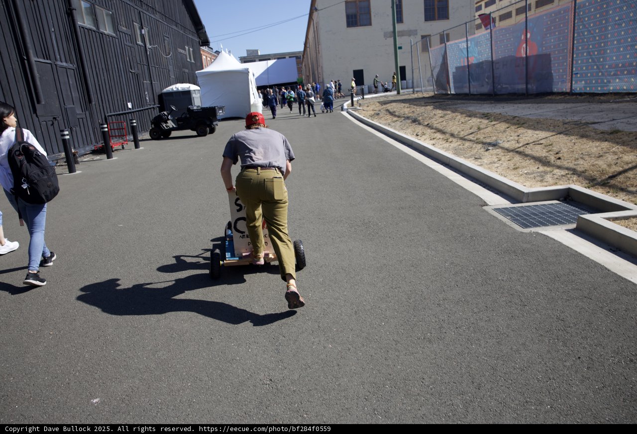Pushing Through the Crowd at Maker Faire 2025