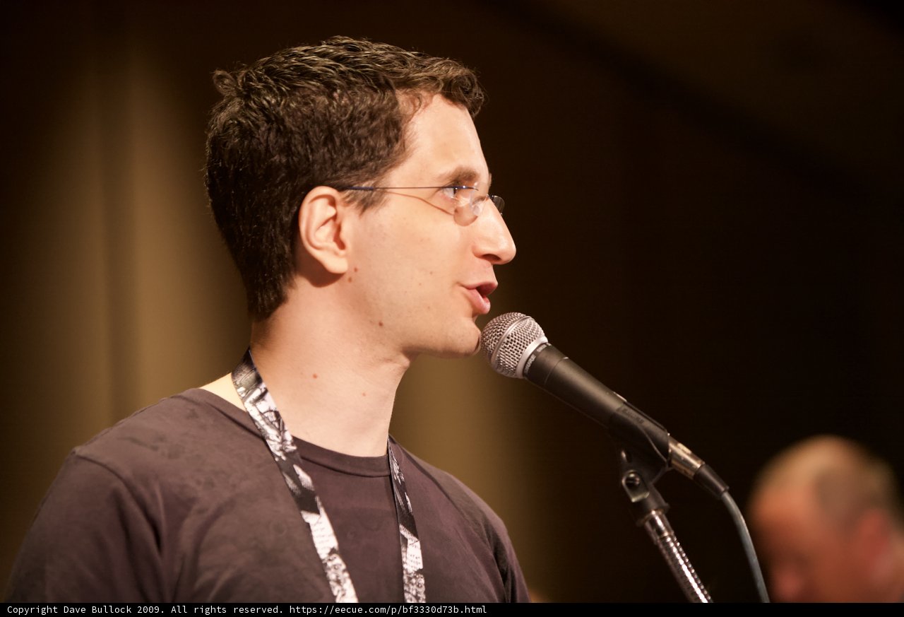 Jeff M Entertains with Microphone and Glasses