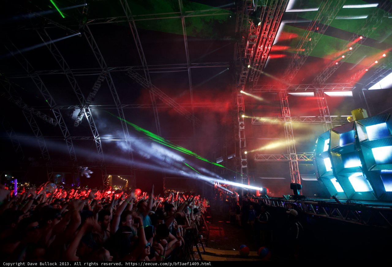 Nightclub Concert with Colorful Lights