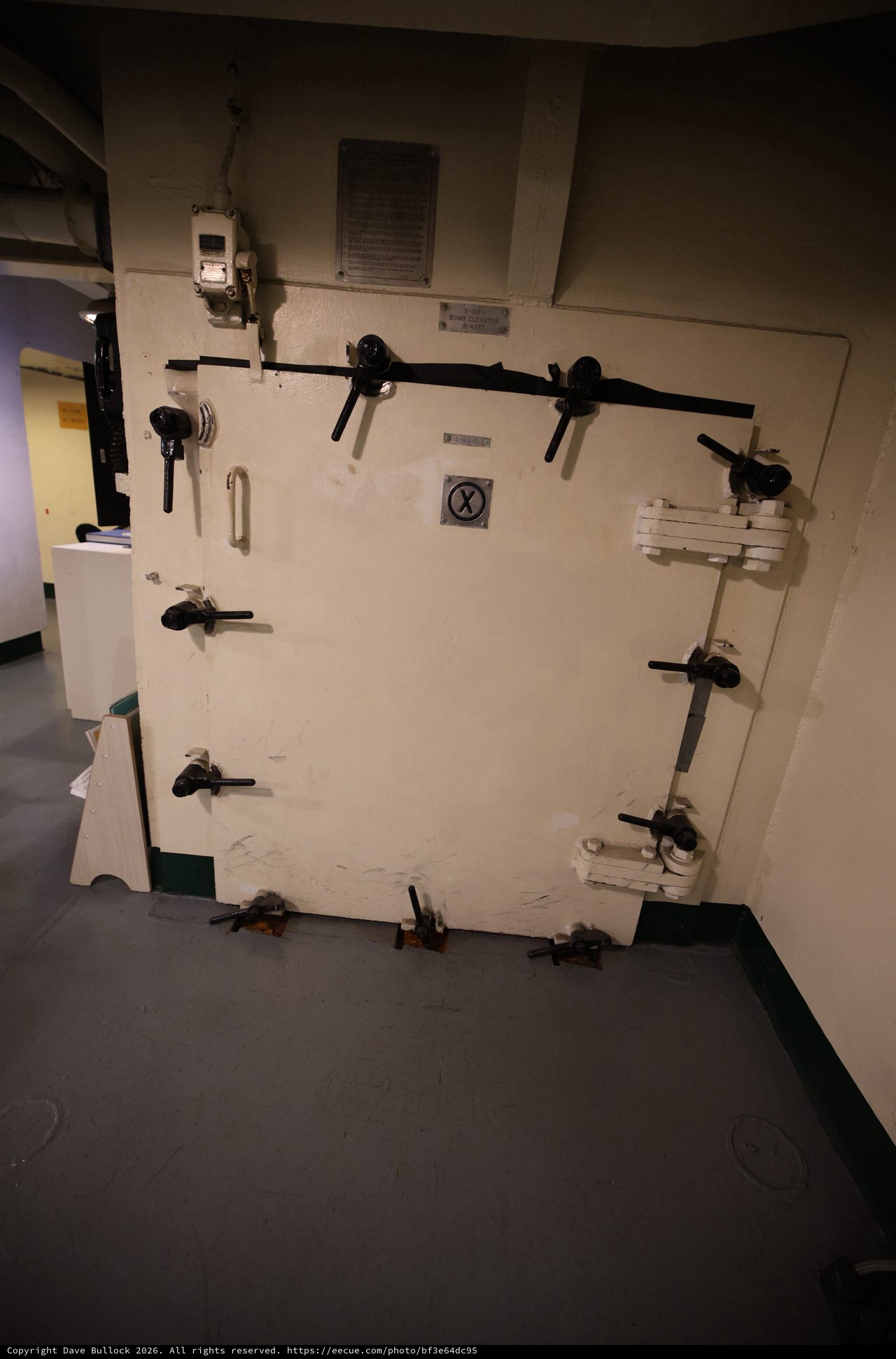 Heavy Watertight Door Aboard Historic USS Hornet