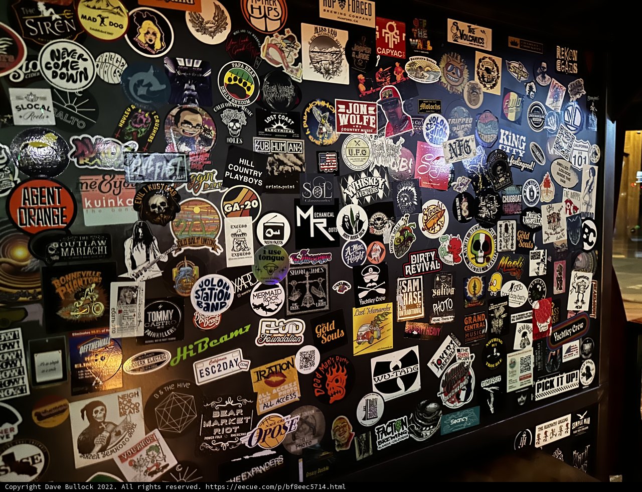 Sticker Collage on the Wall