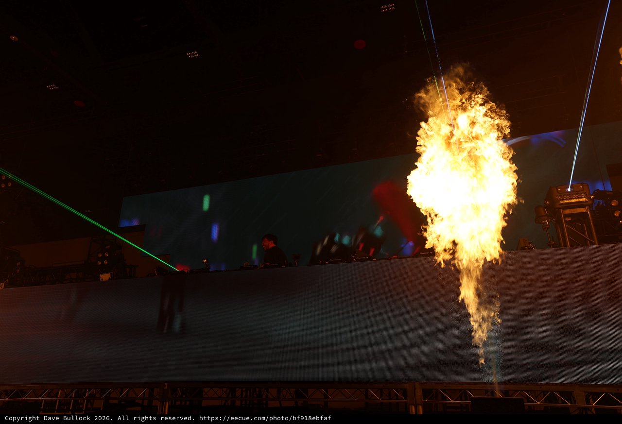 Pyrotechnic Fireball Erupts Over DJ Stage at Wobbleland