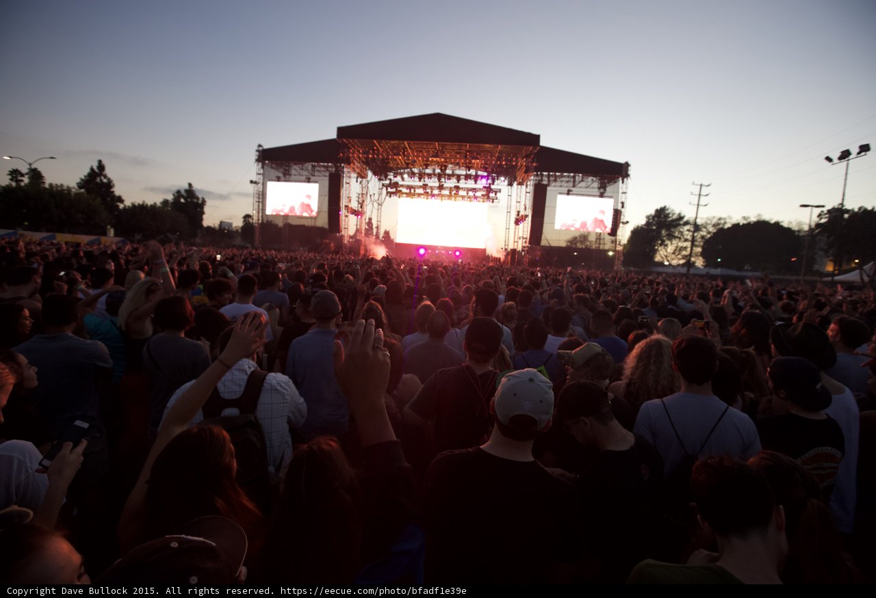 Crowd Hand Up Dusky Sky
