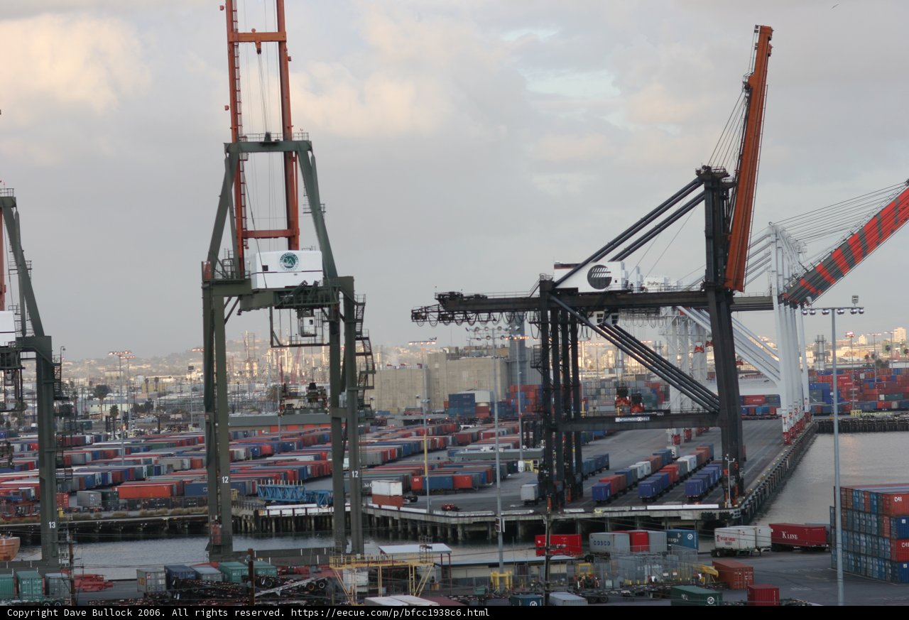 Red Crane at the Waterfront