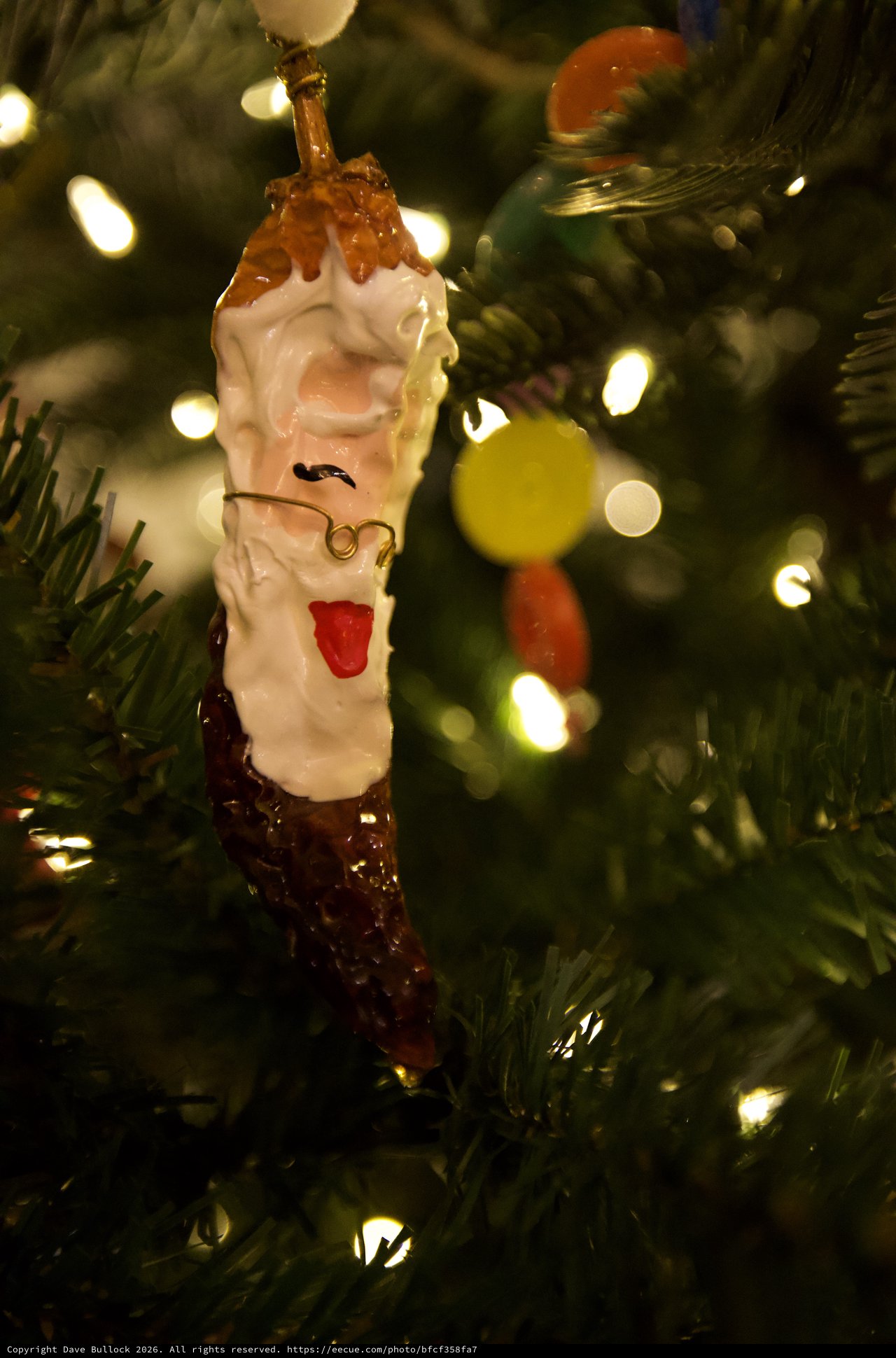 Whimsical Santa Chocolate Dipped Pretzel Christmas Ornament