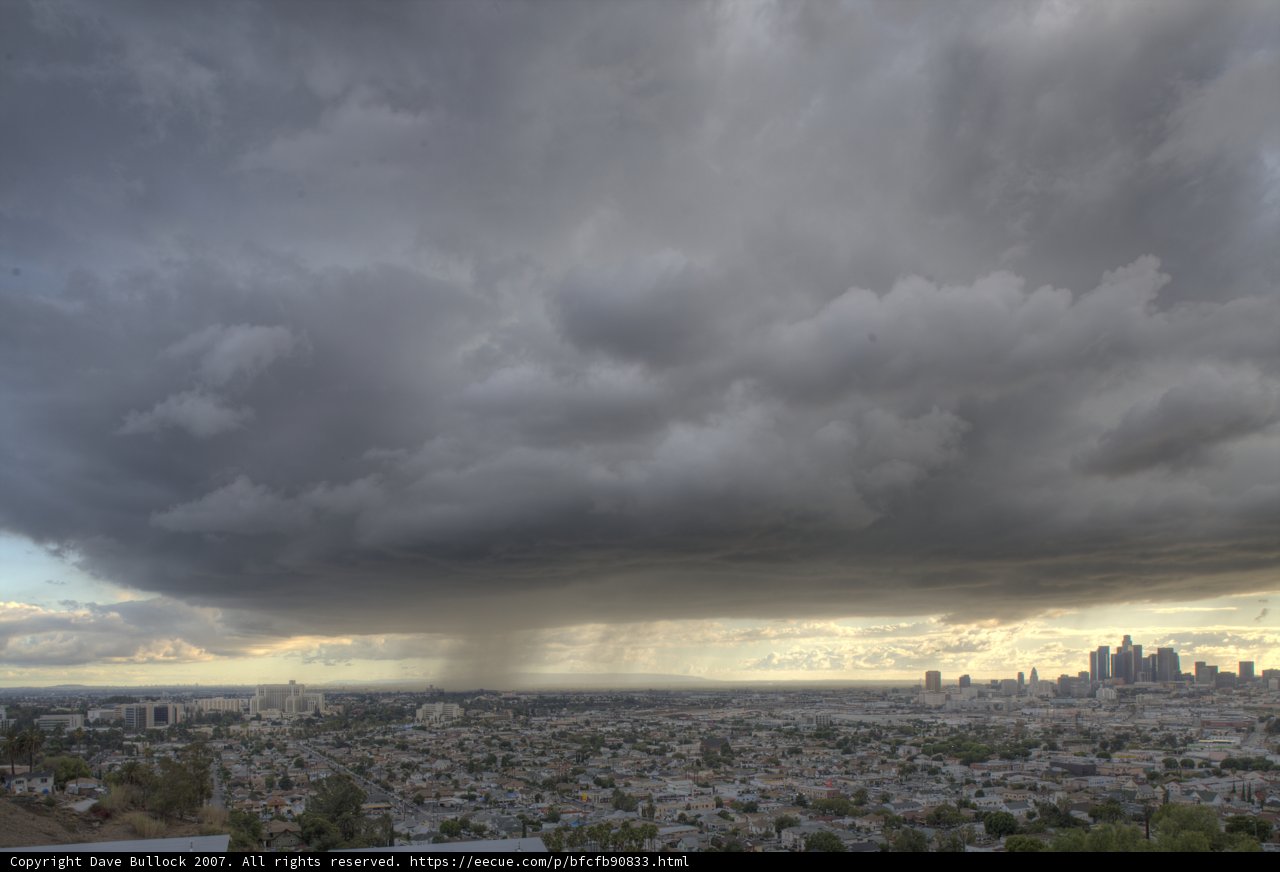 Towering Cumulus Clouds Above the City