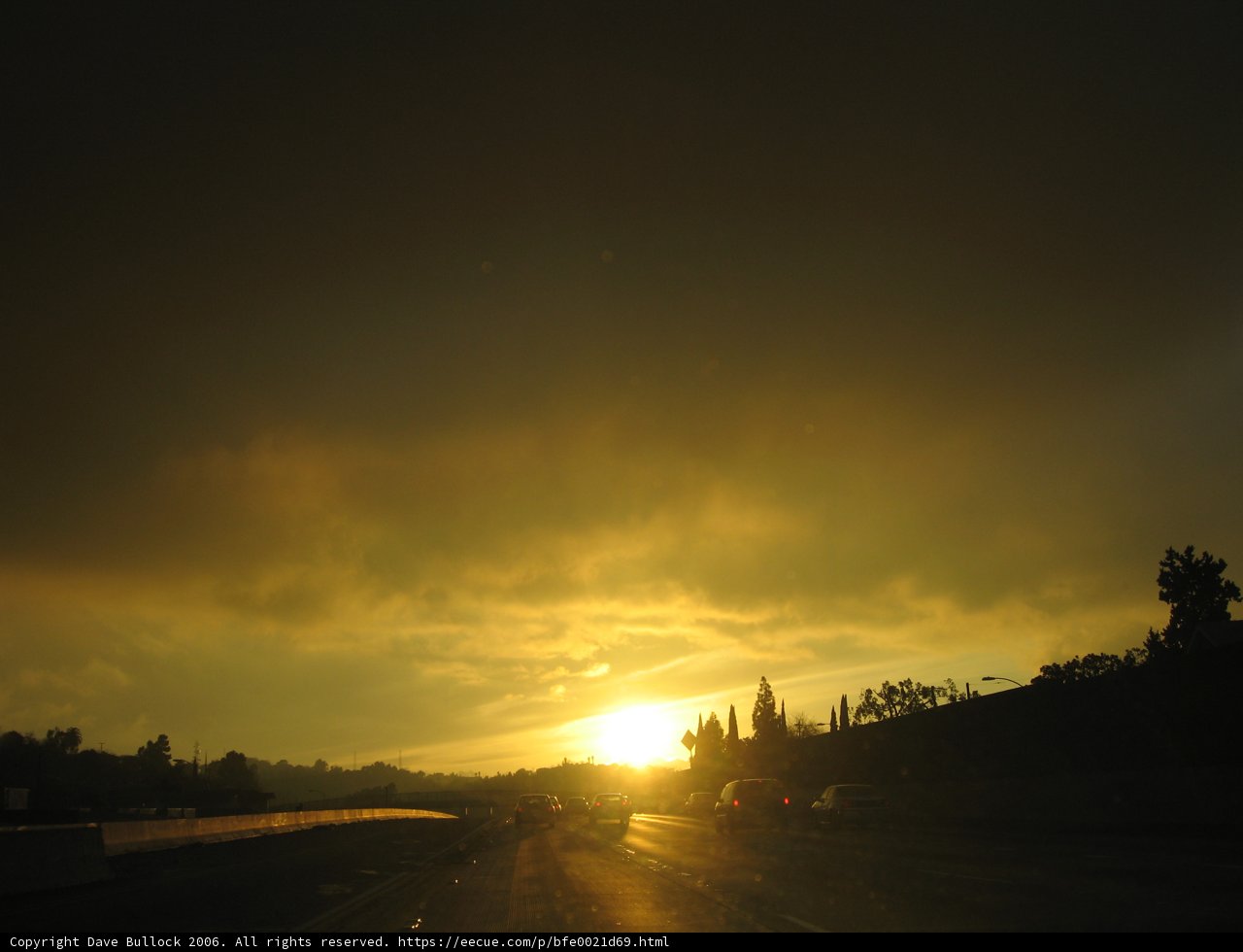 Tranquil Sunset Behind Cloudy Skies