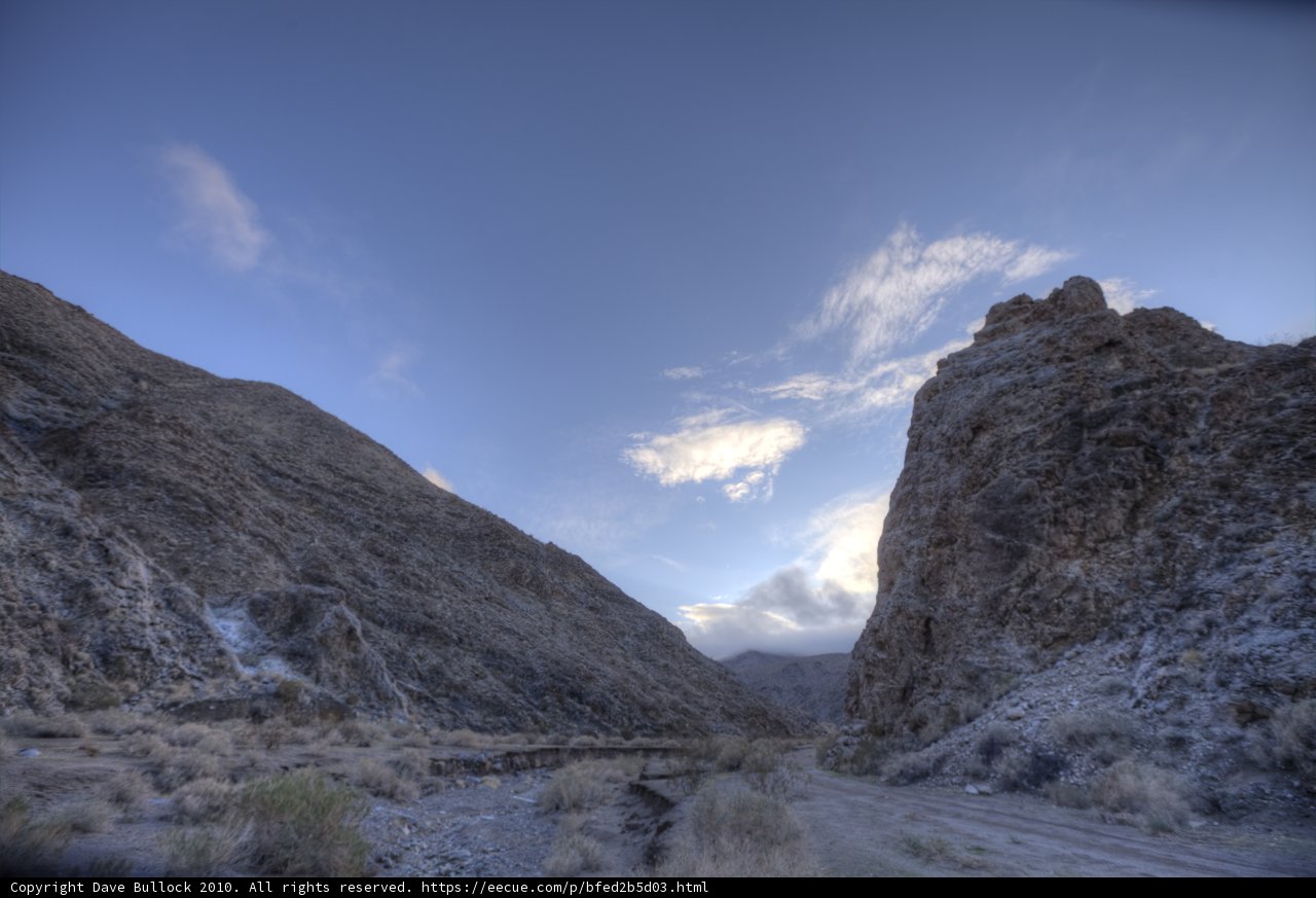 Majestic view of snowy canyon