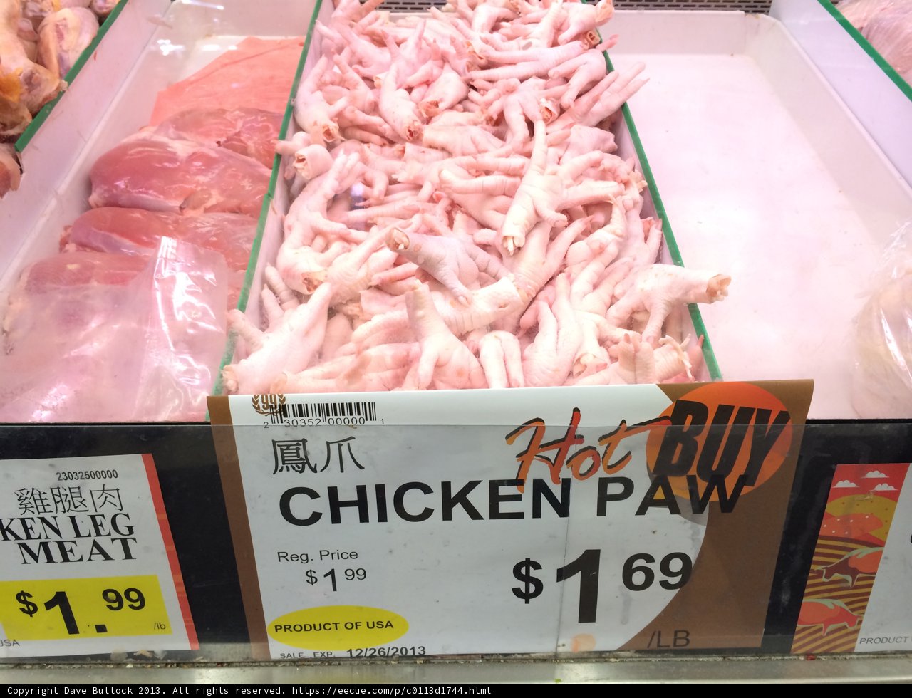 Chicken Paws at the Butcher Shop
