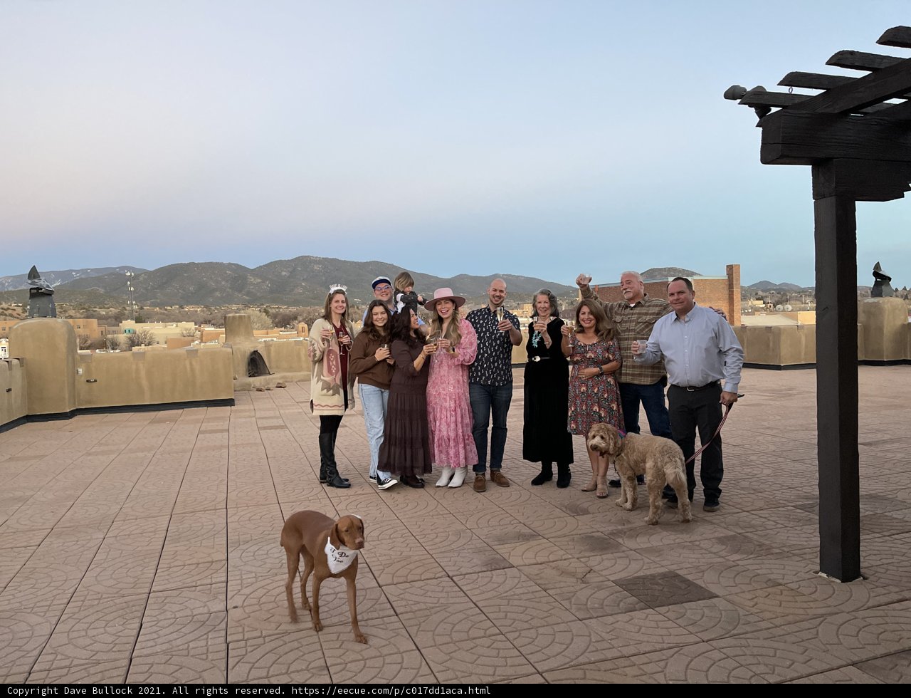 Group Gathering on a Sunny Santa Fe Patio