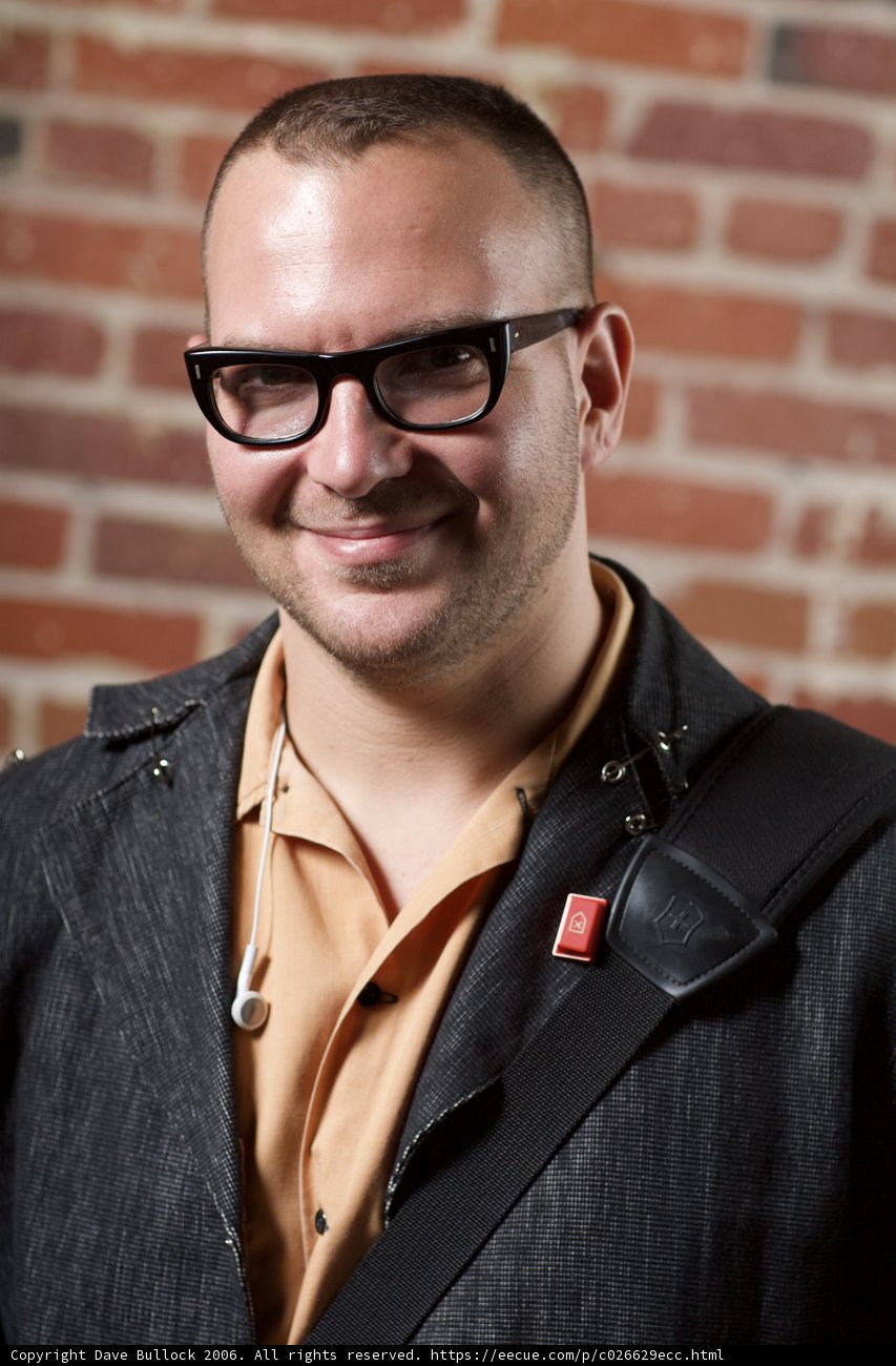 Happy Man in Jacket and Glasses