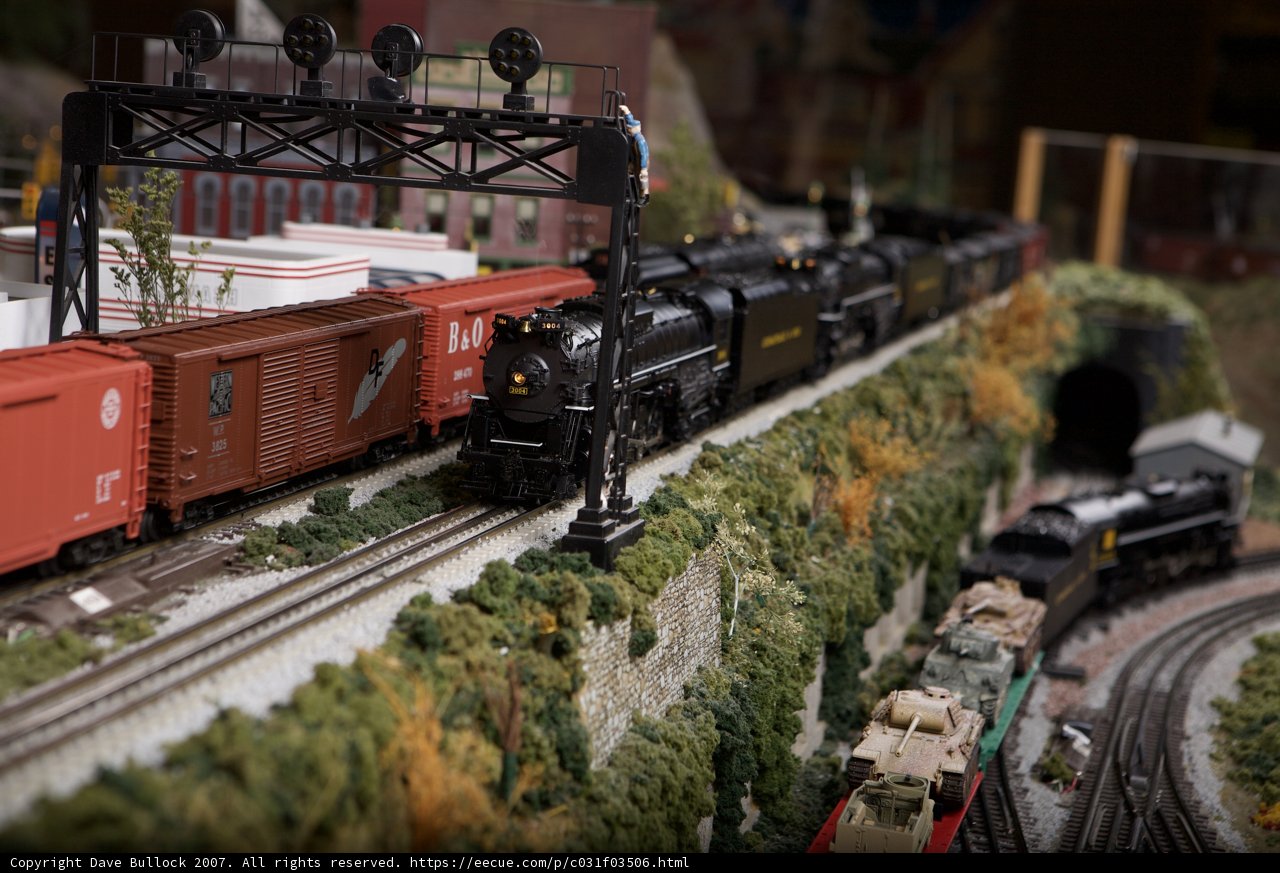 Miniature Train Set in Action