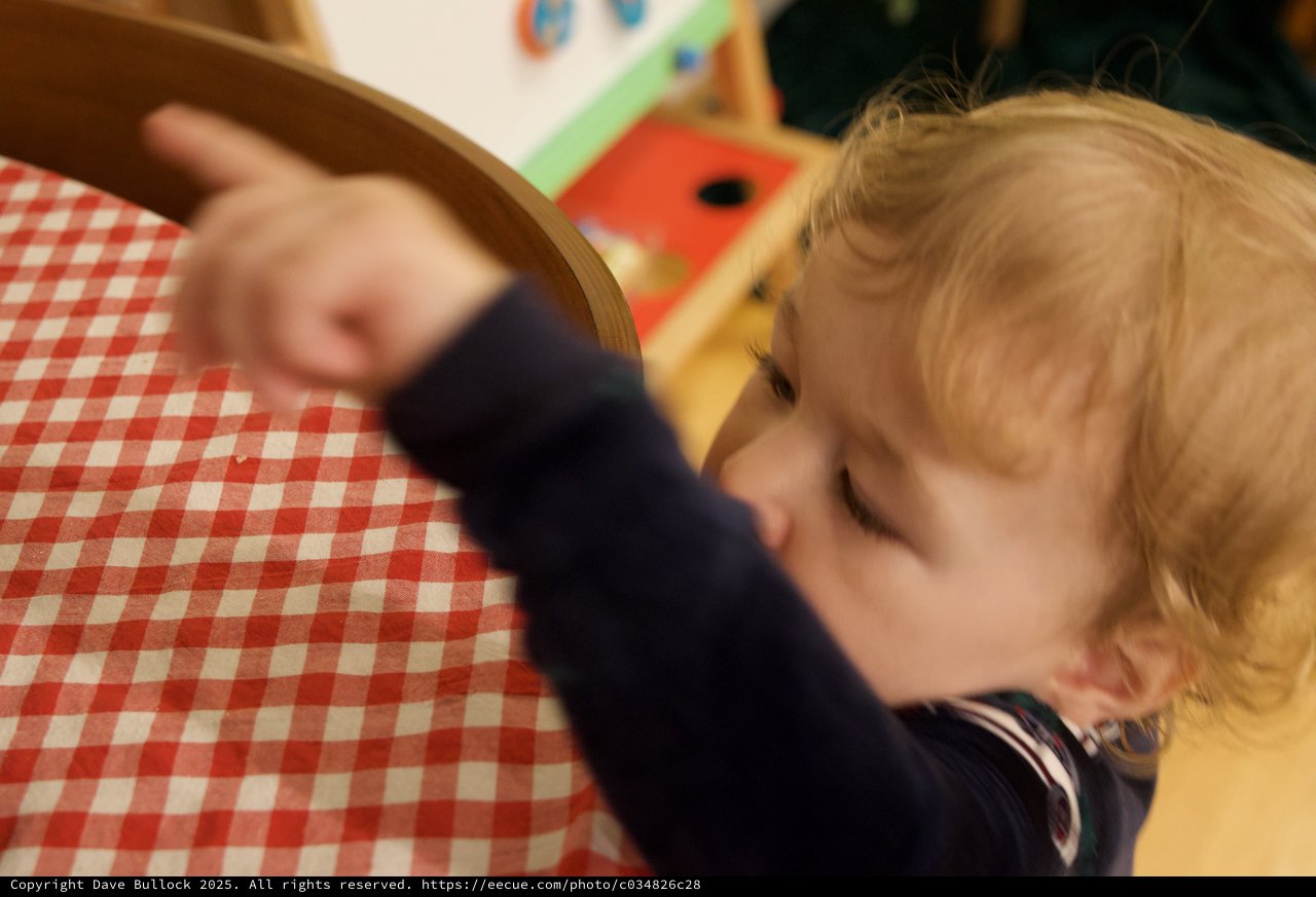 Child's Joyful Moment at Christmas Dinner Table