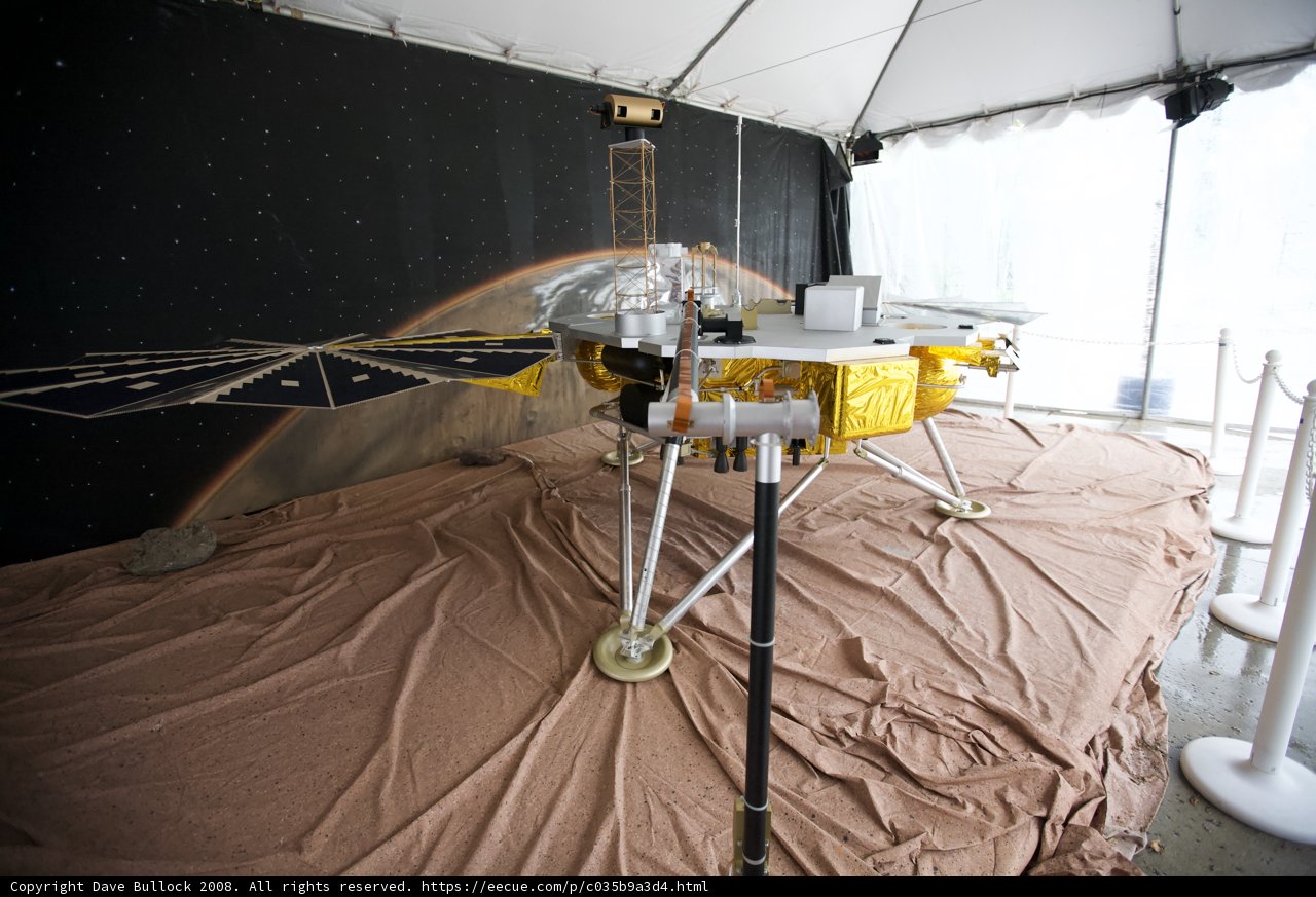 Model spacecraft on display