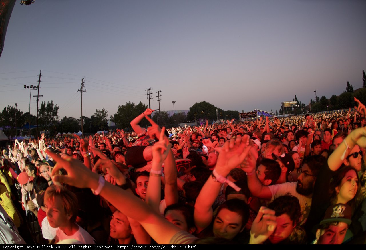 Red Glow Crowd Scene