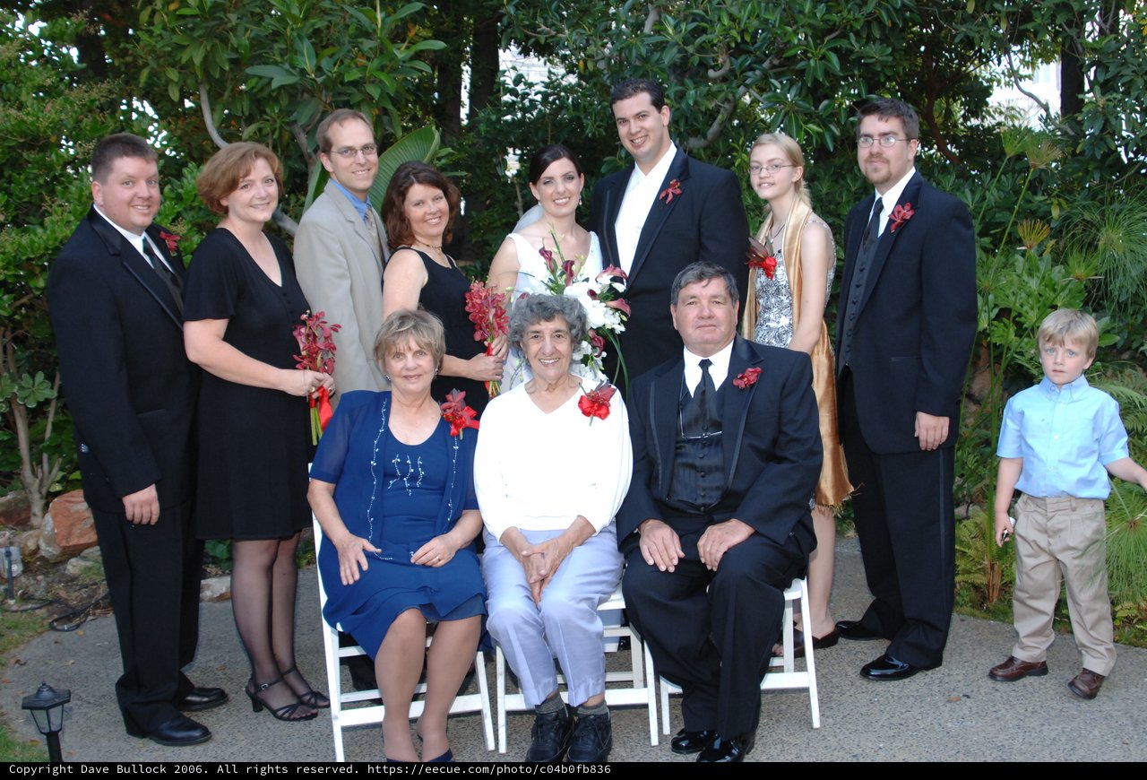 Family Gathers in Joy at Outdoor Wedding Celebration