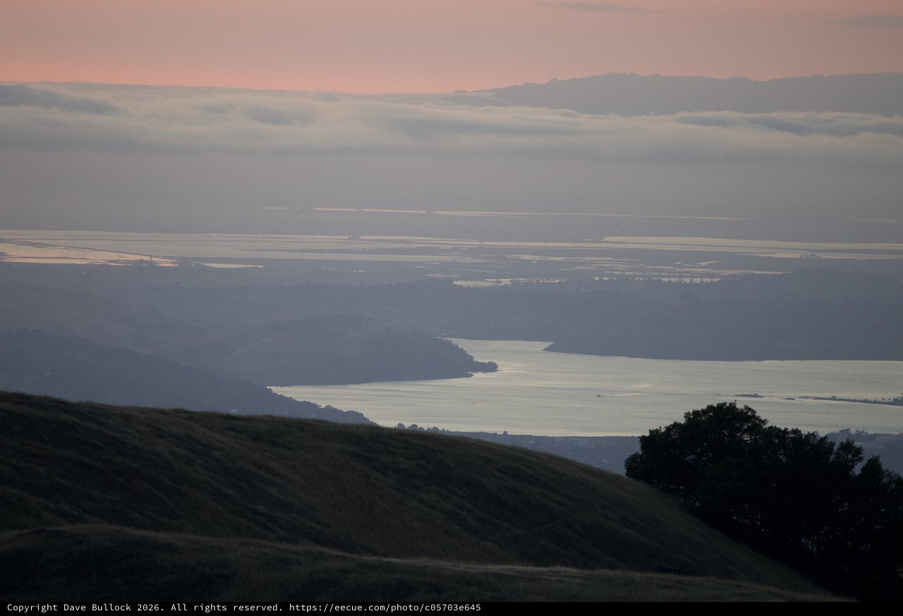 Twilight View of San Francisco Bay from Mount Diablo