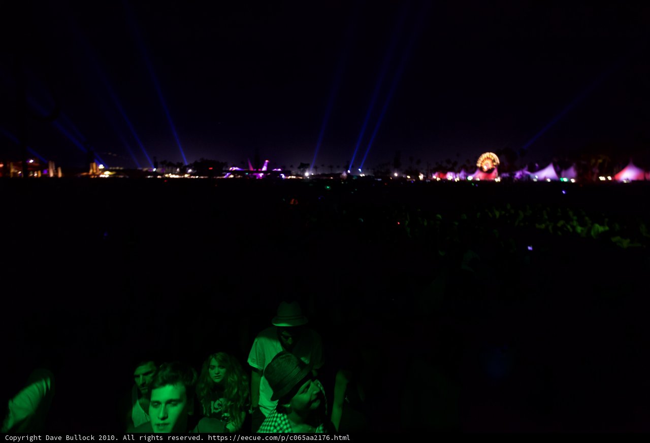 Illuminated Crowd at Cochella Rock Concert