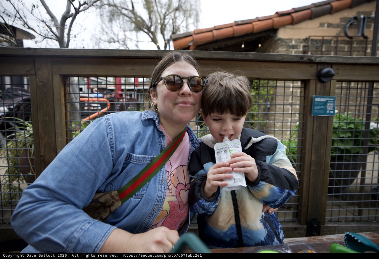 Mother and Son Moment at the Zoo