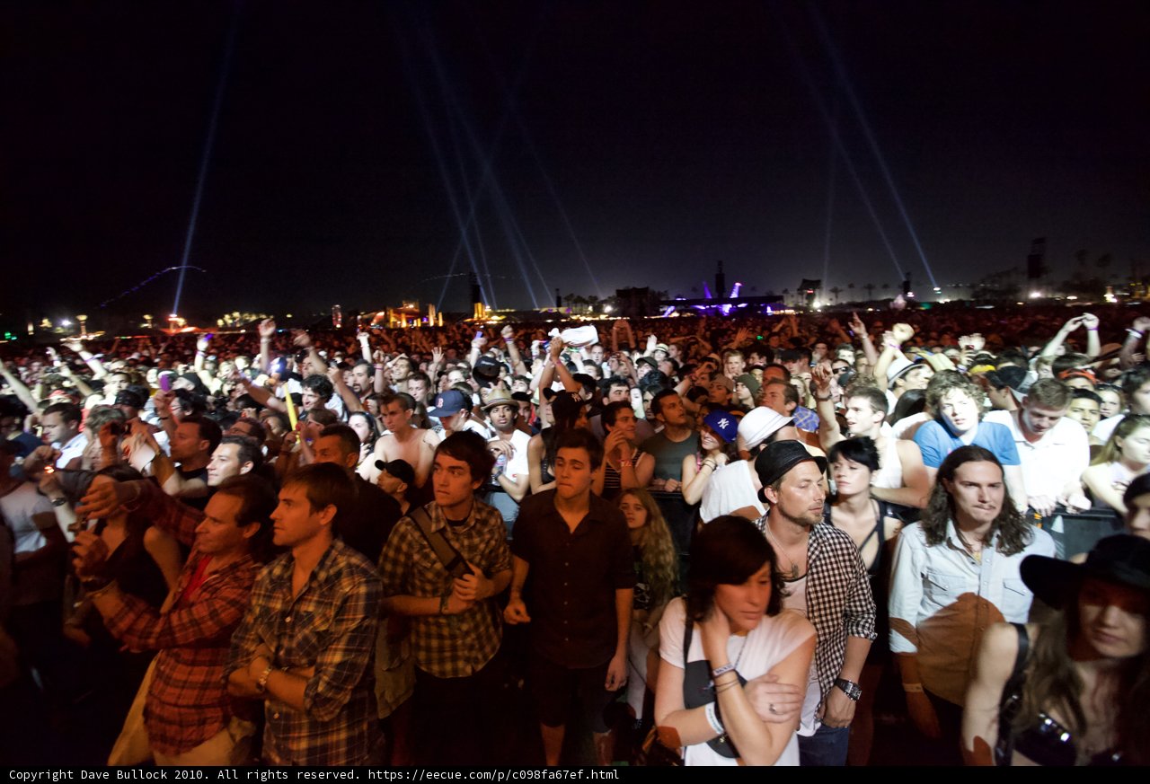 Night Crowd at Cochella Festival