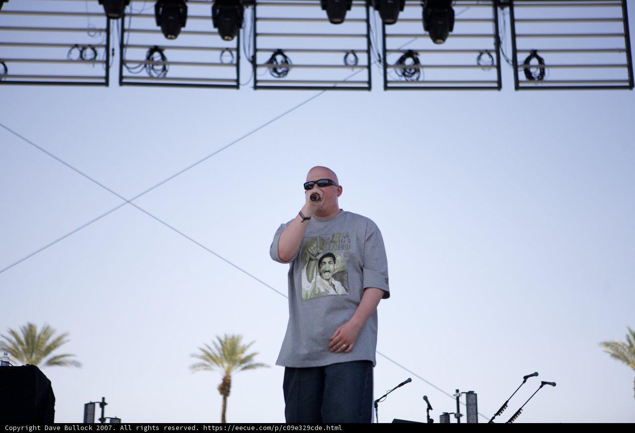 Sunglasses and Mic: Man's Performance