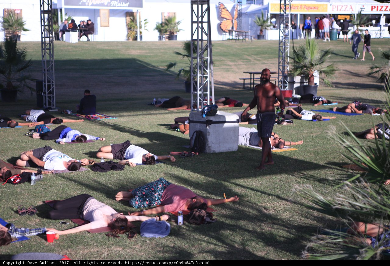 People enjoy nature and relaxation at Coachella