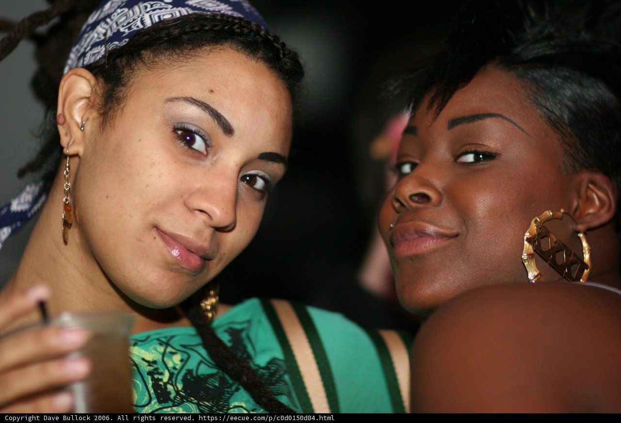 Two Women Flaunting their Earrings and Smiles