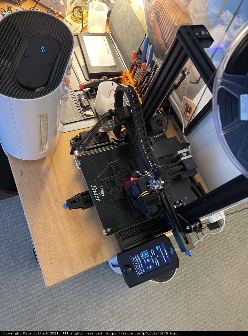 Innovative 3D Printer next to a High-Tech Computer