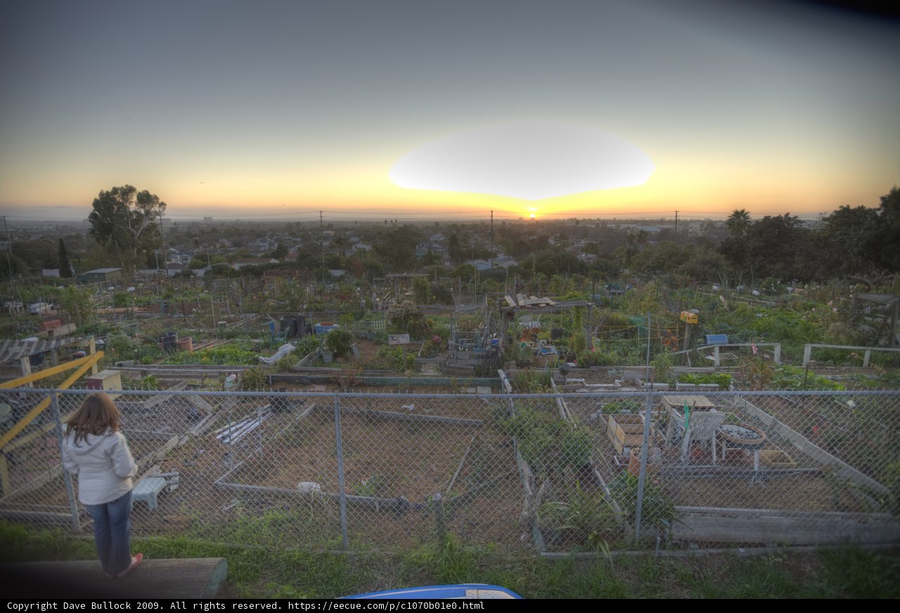 A Peaceful Sunset in the Garden