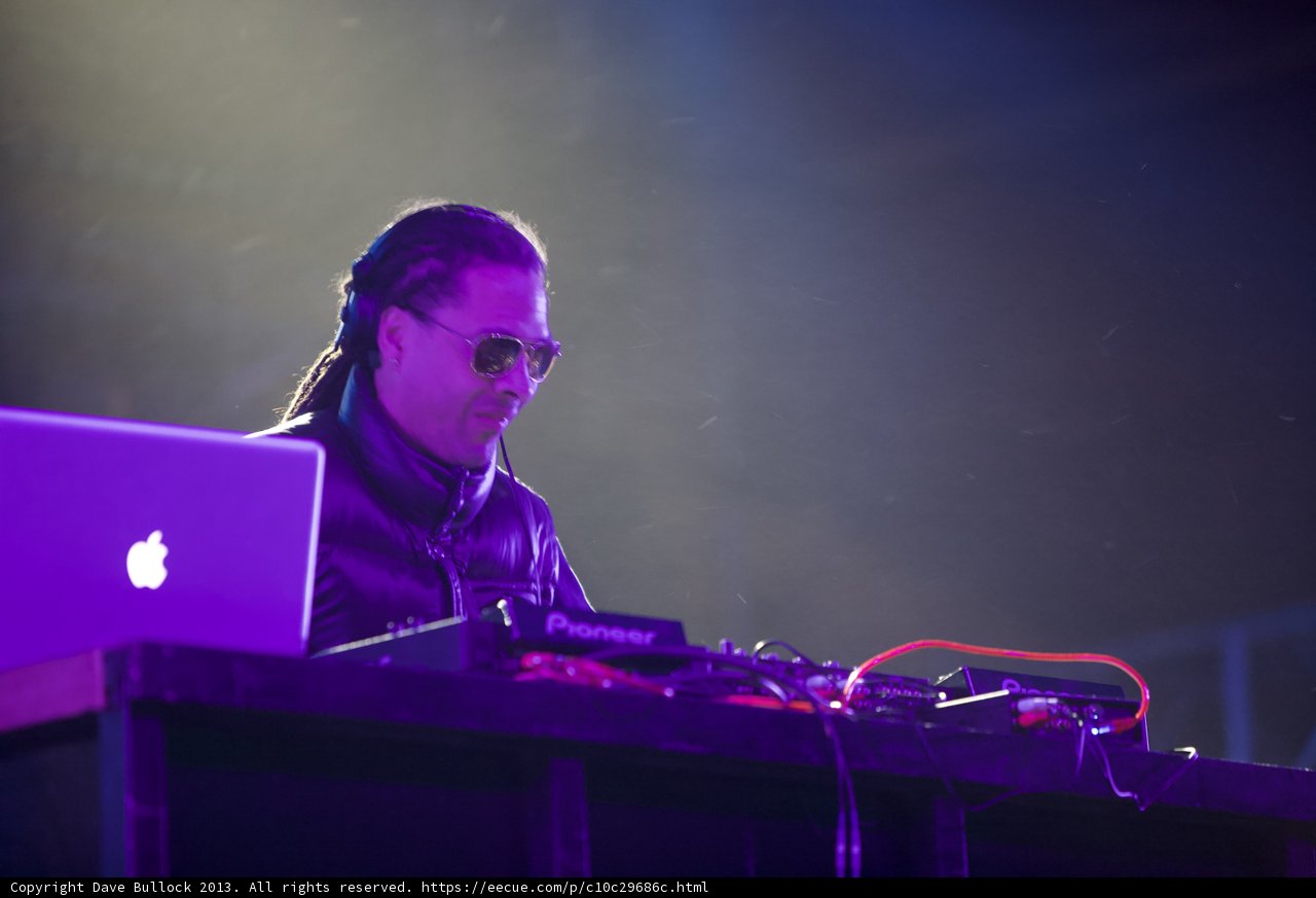 Roni Size delivering a stunning electronica performance at Coachella