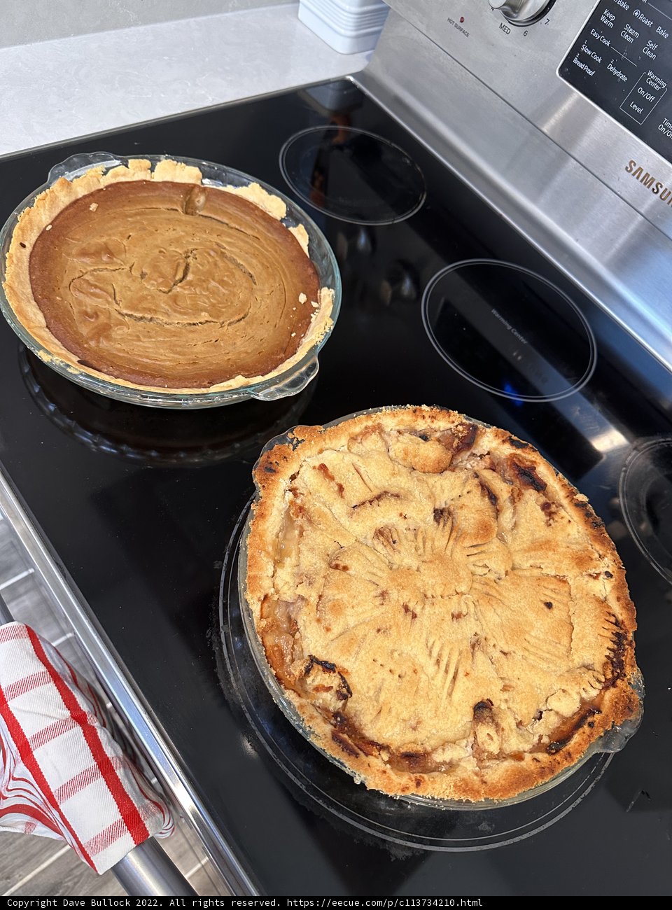 Warm and delicious pies on the stove