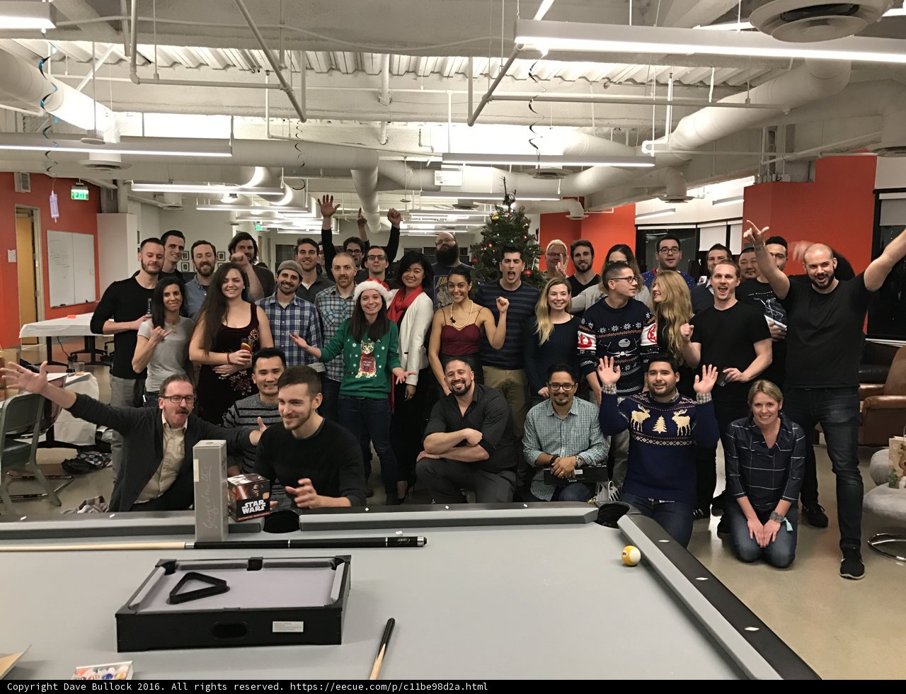 The Gang at the Pool Table