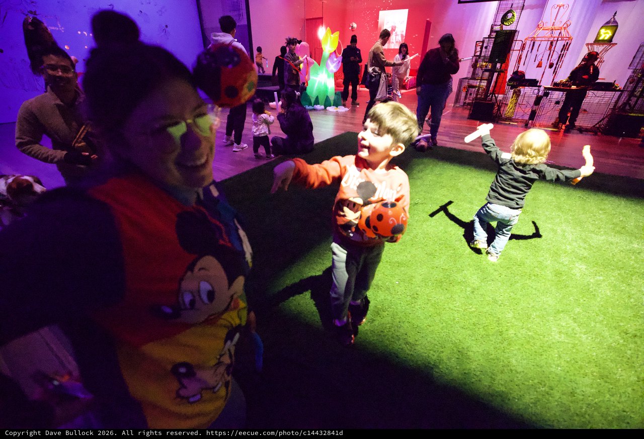 Children Dancing at Colorful Baby Rave Event