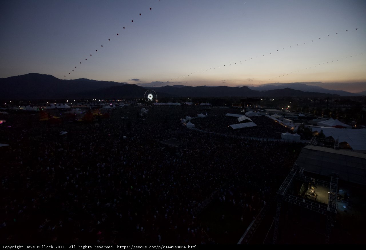 Coachella Crowd at Dusk