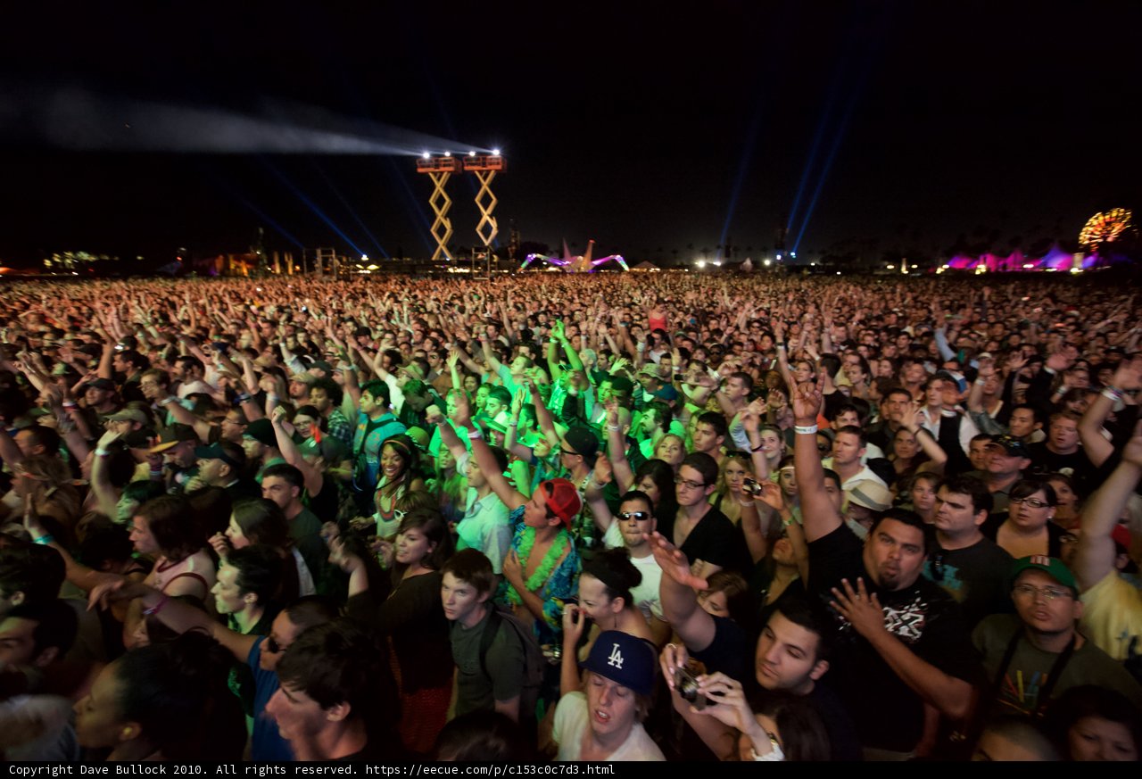 Urban Crowd at a Rock Concert