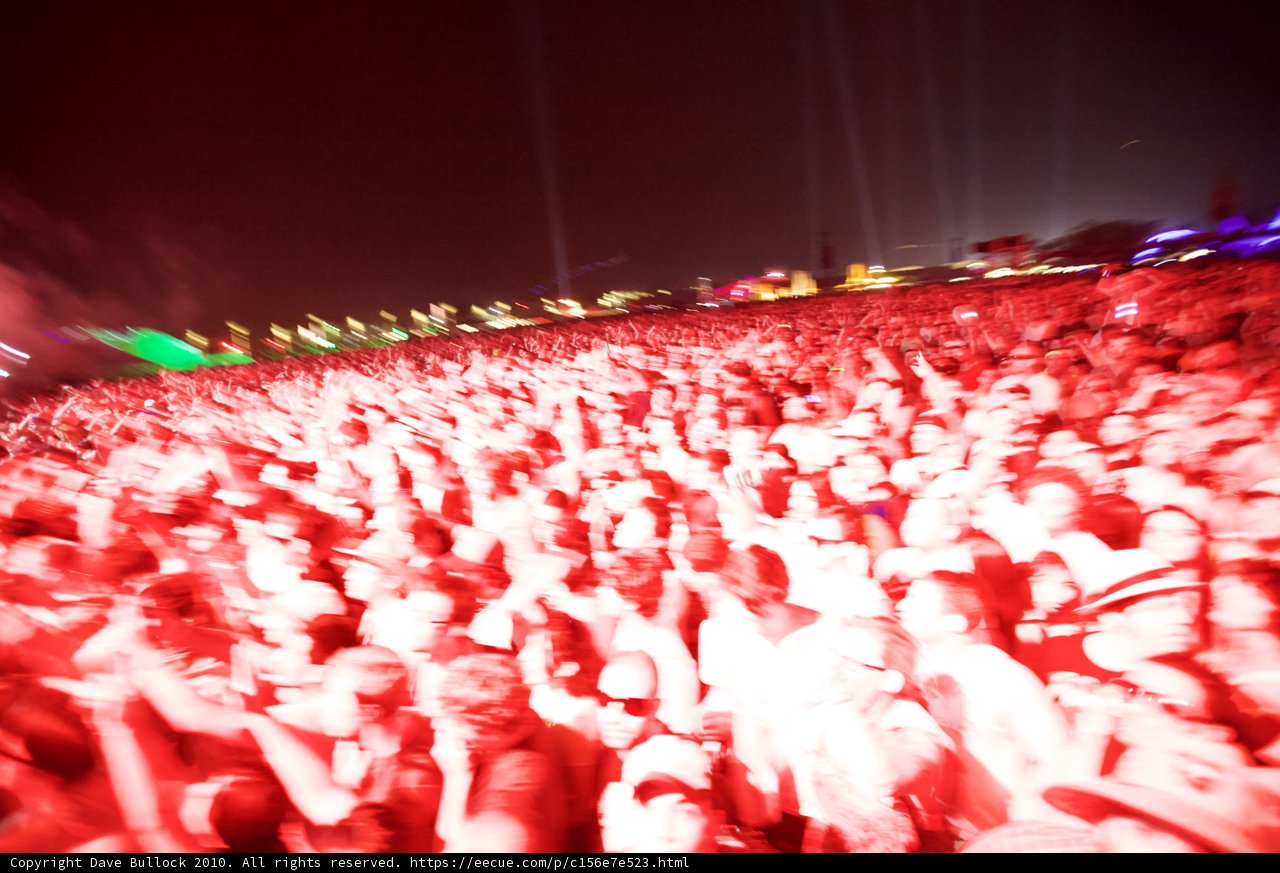 Red lit chaos at Coachella