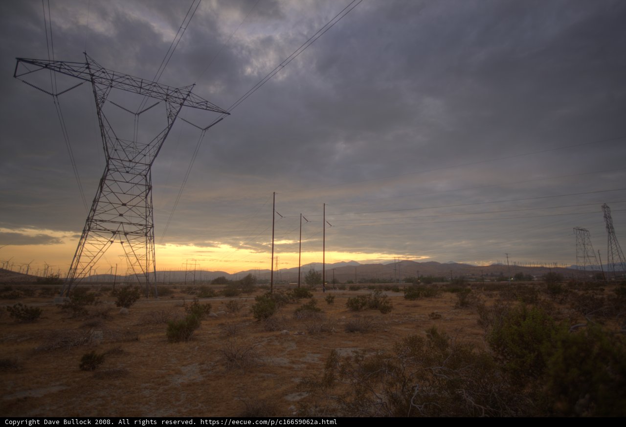Power Lines Across the Desert
