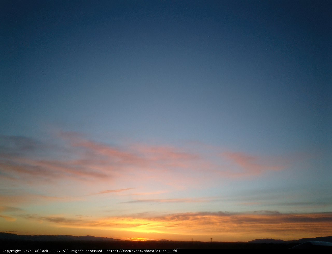 Mountainous Sunset Sky