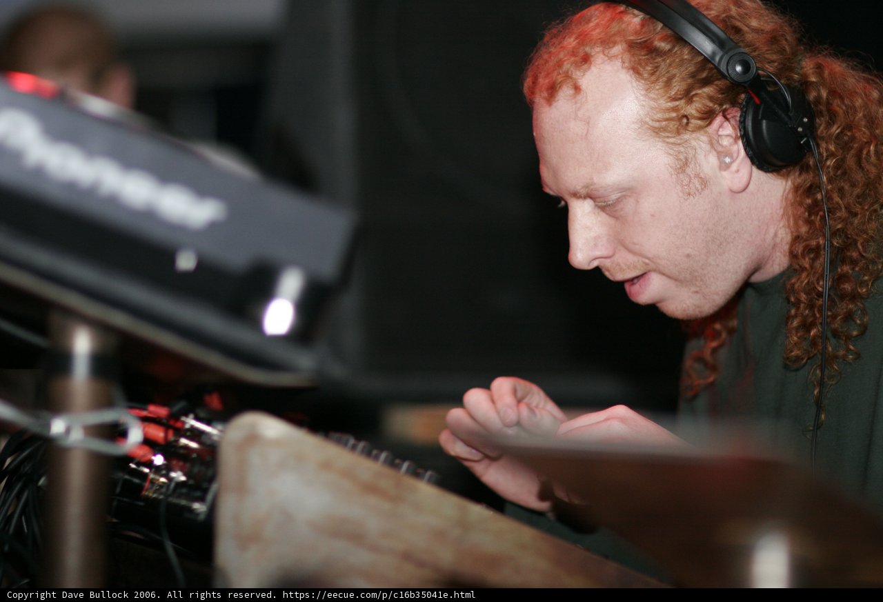 Red-haired Deejay Entertains the Crowd