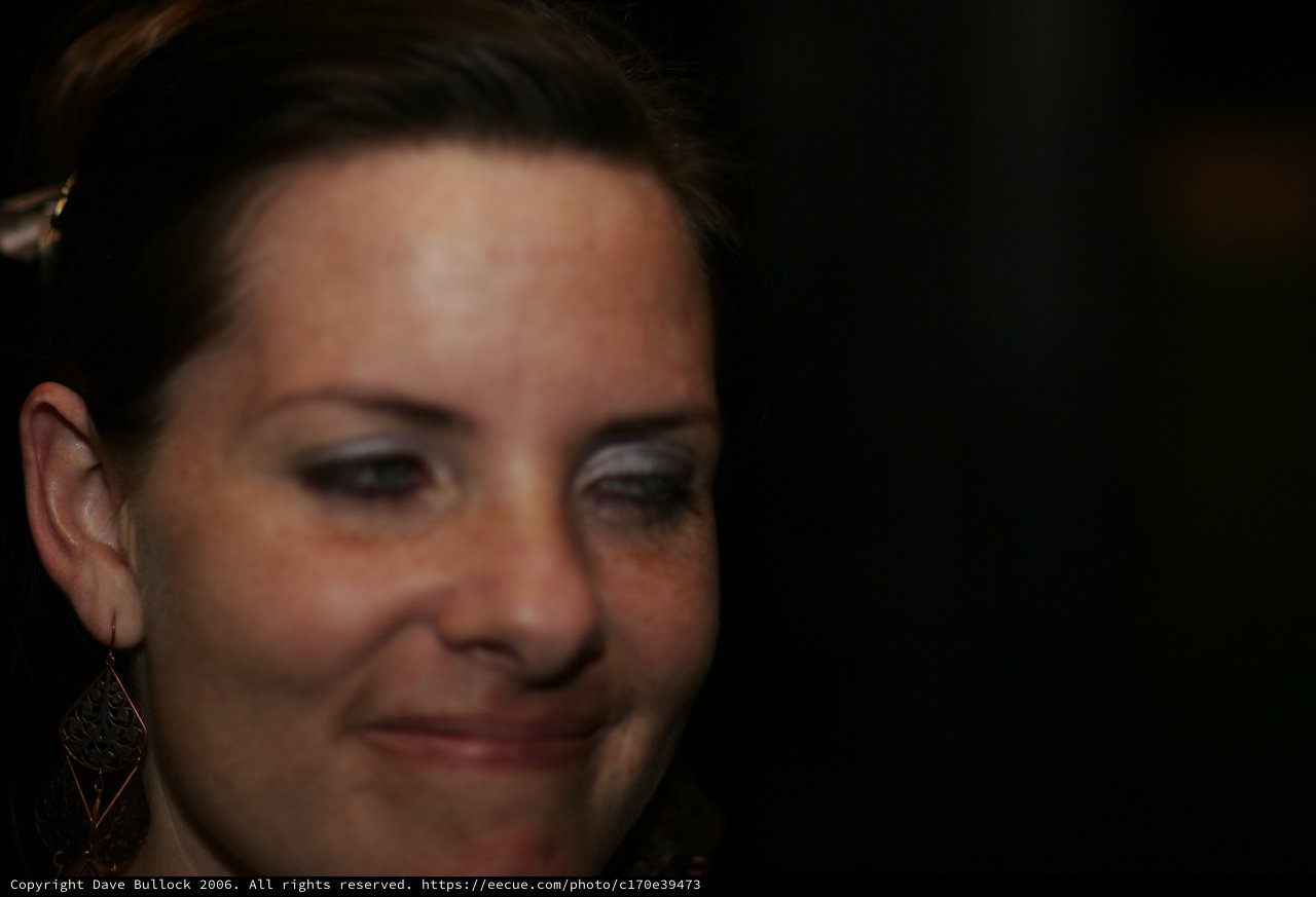 Candid Portrait of a Woman Smiling Softly