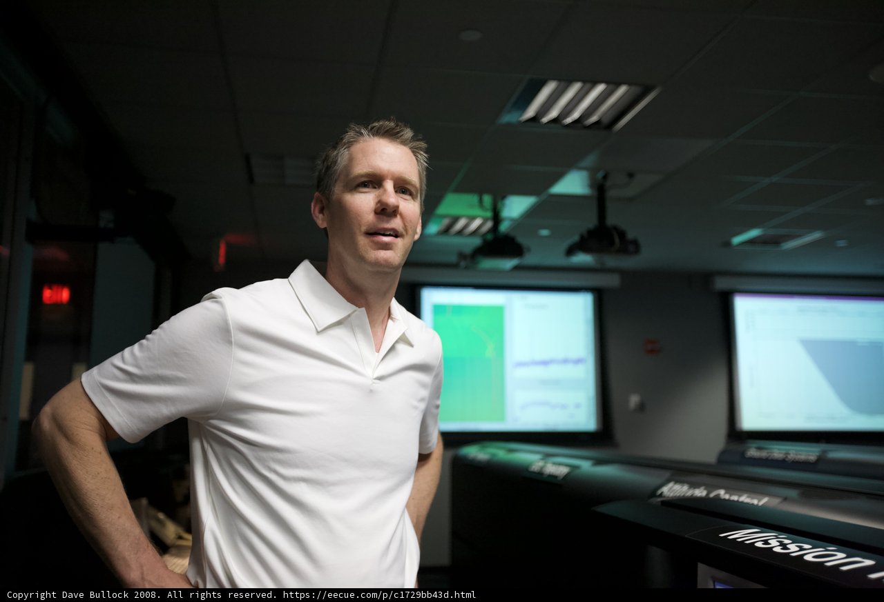 Tech-Savvy Man at Mission Control
