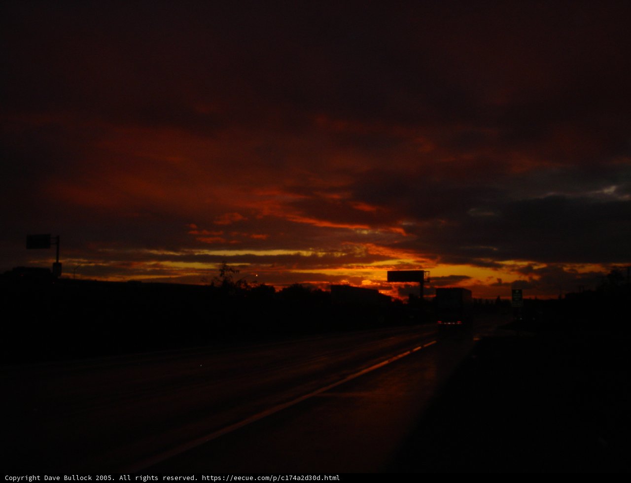 Driving towards the Sunset