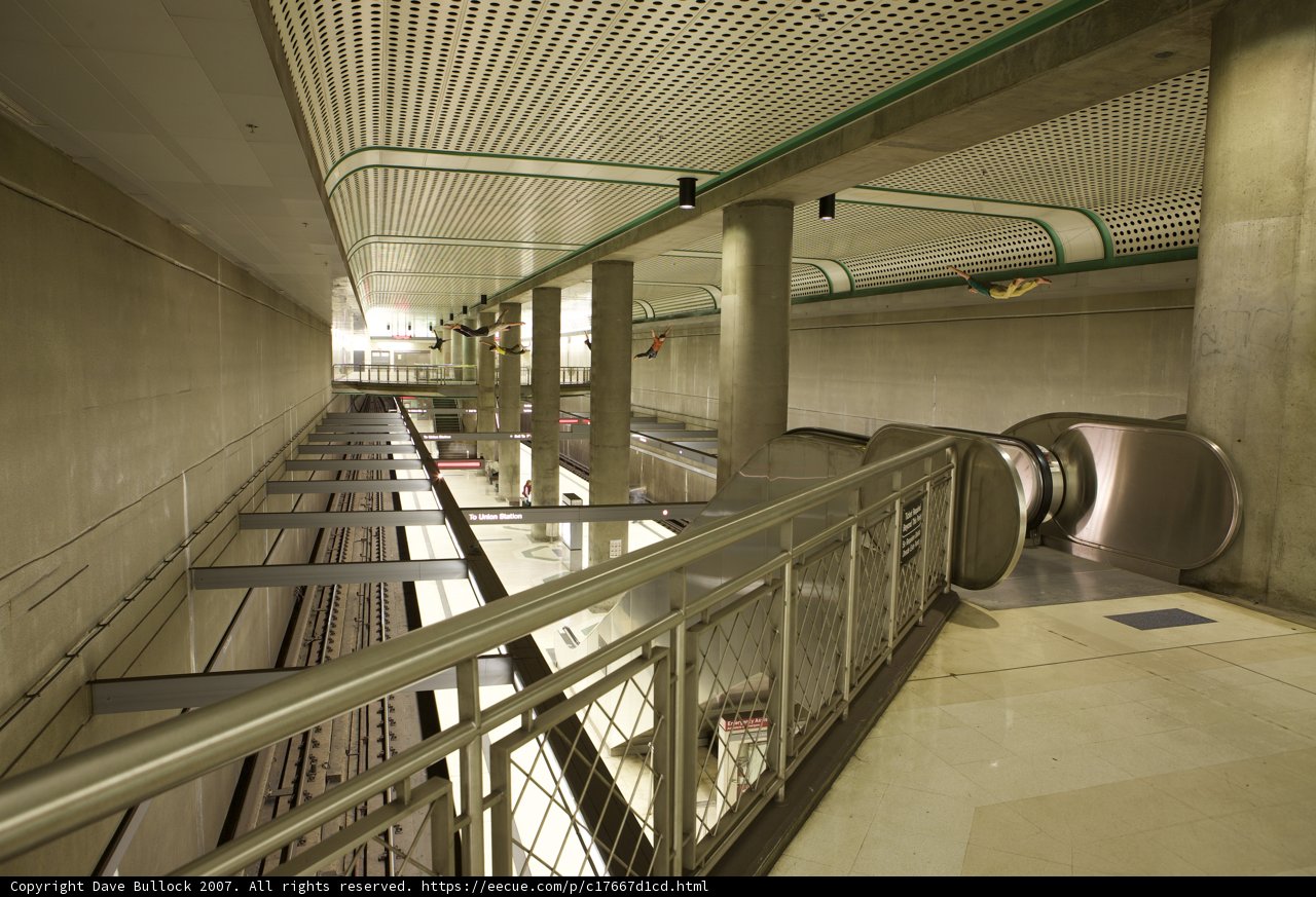 Industrial Handrail in an Indoor Corridor