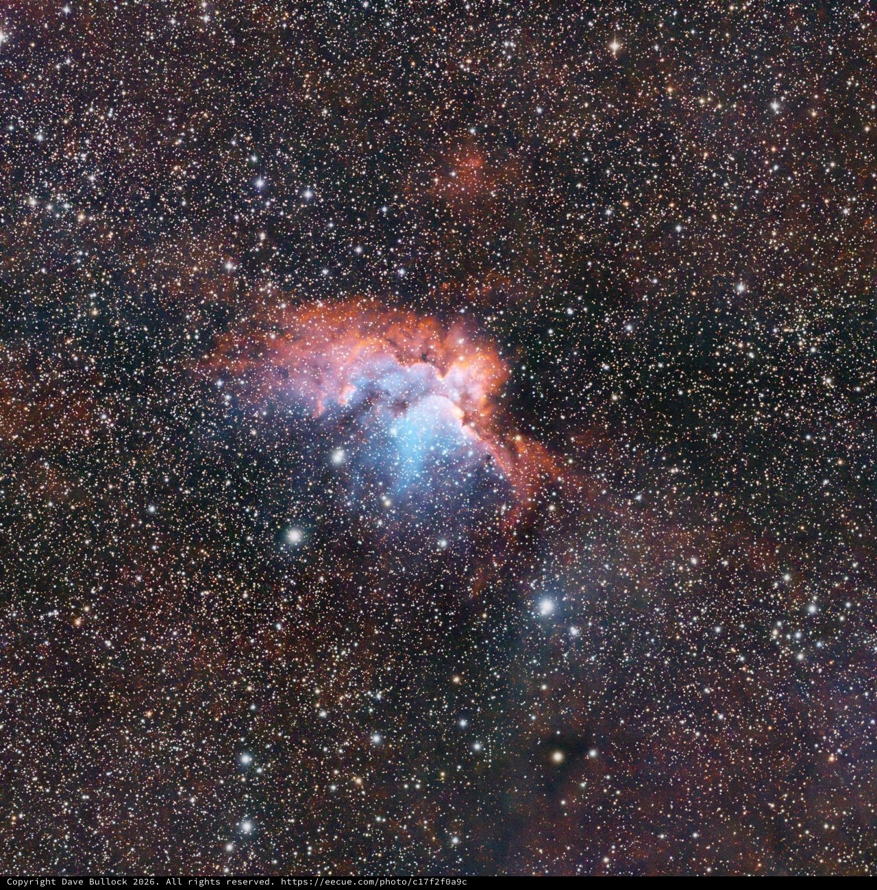Wizard Nebula NGC 7380 in SHO+LRGB Narrowband Palette