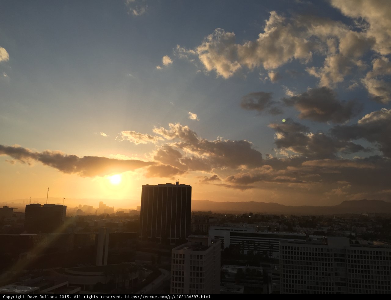 Sunset over the LA Metropolis