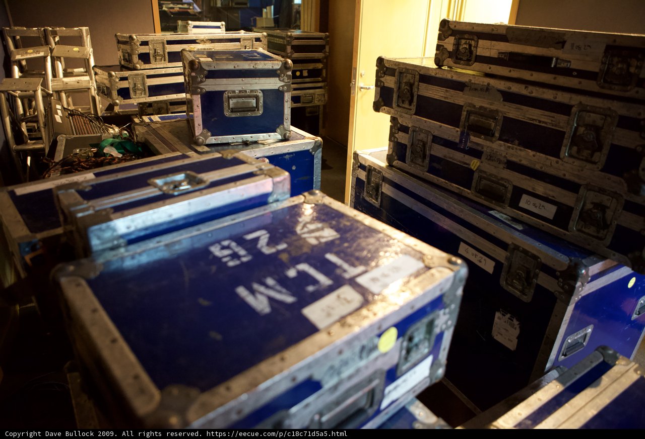Blue and Silver Cases Stacked Up