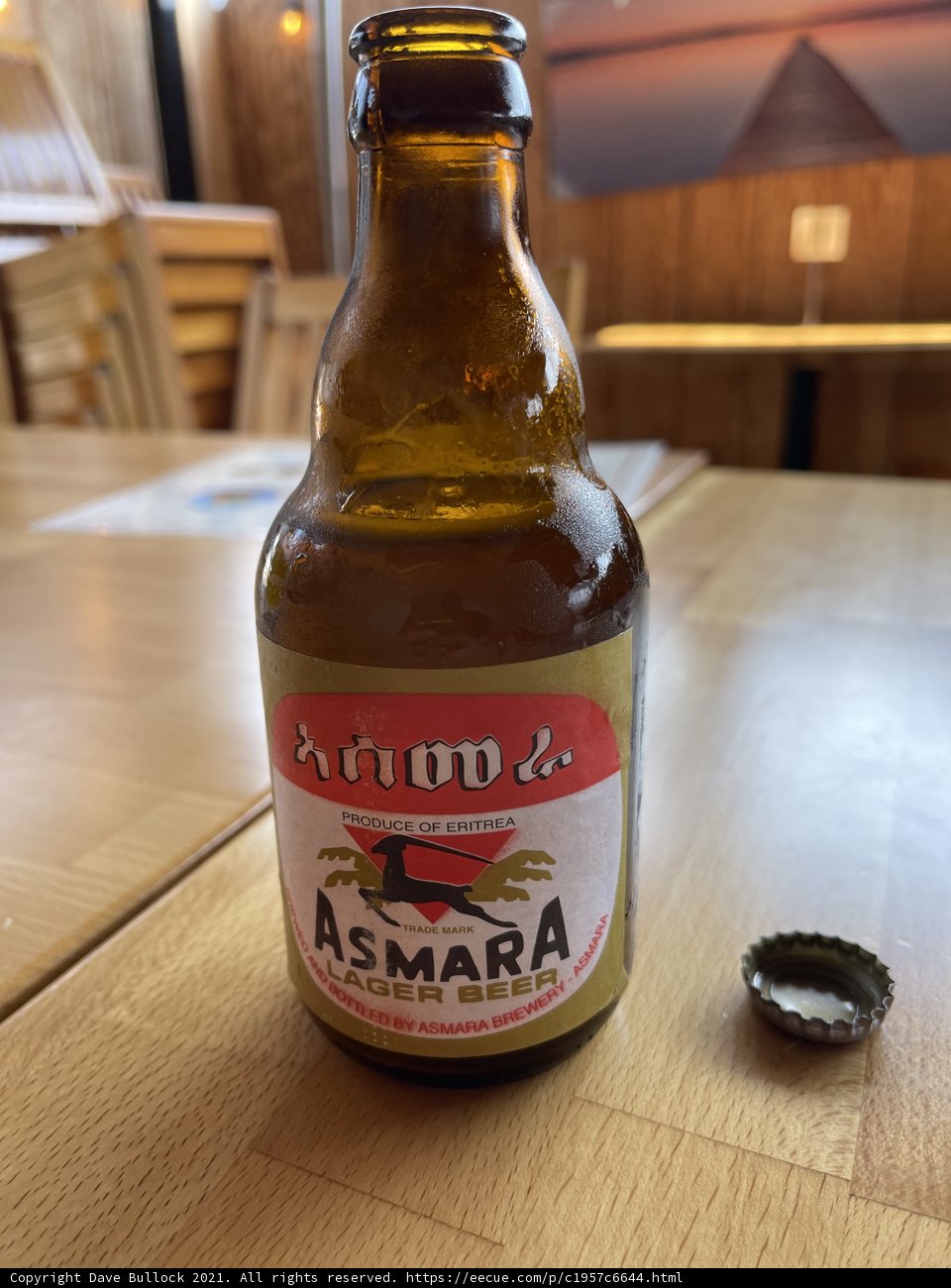 Asha Beer on a Table