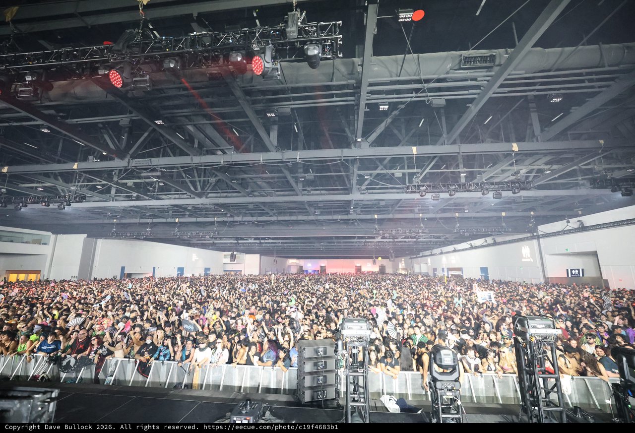 Massive Indoor EDM Festival Crowd Packed to Capacity
