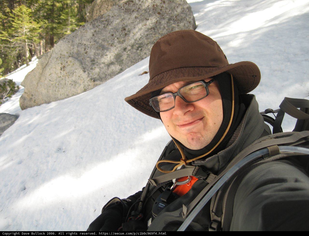 Hat-Wearing Dave B in the Snow